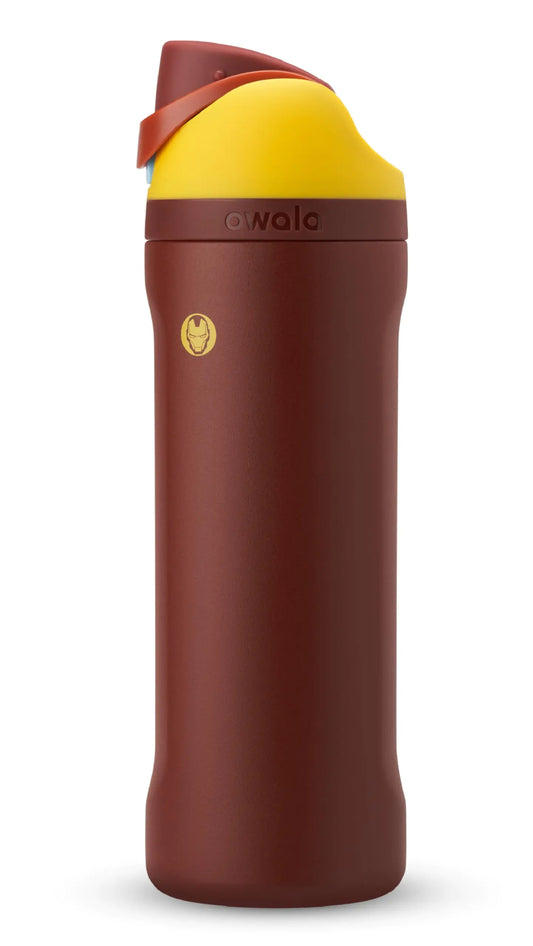 Owala Marvel FreeSip Insulated Stainless Steel Water Bottle with Straw for Sports and Travel BPA-Free Sports Water Bottle 24 oz Iron Man